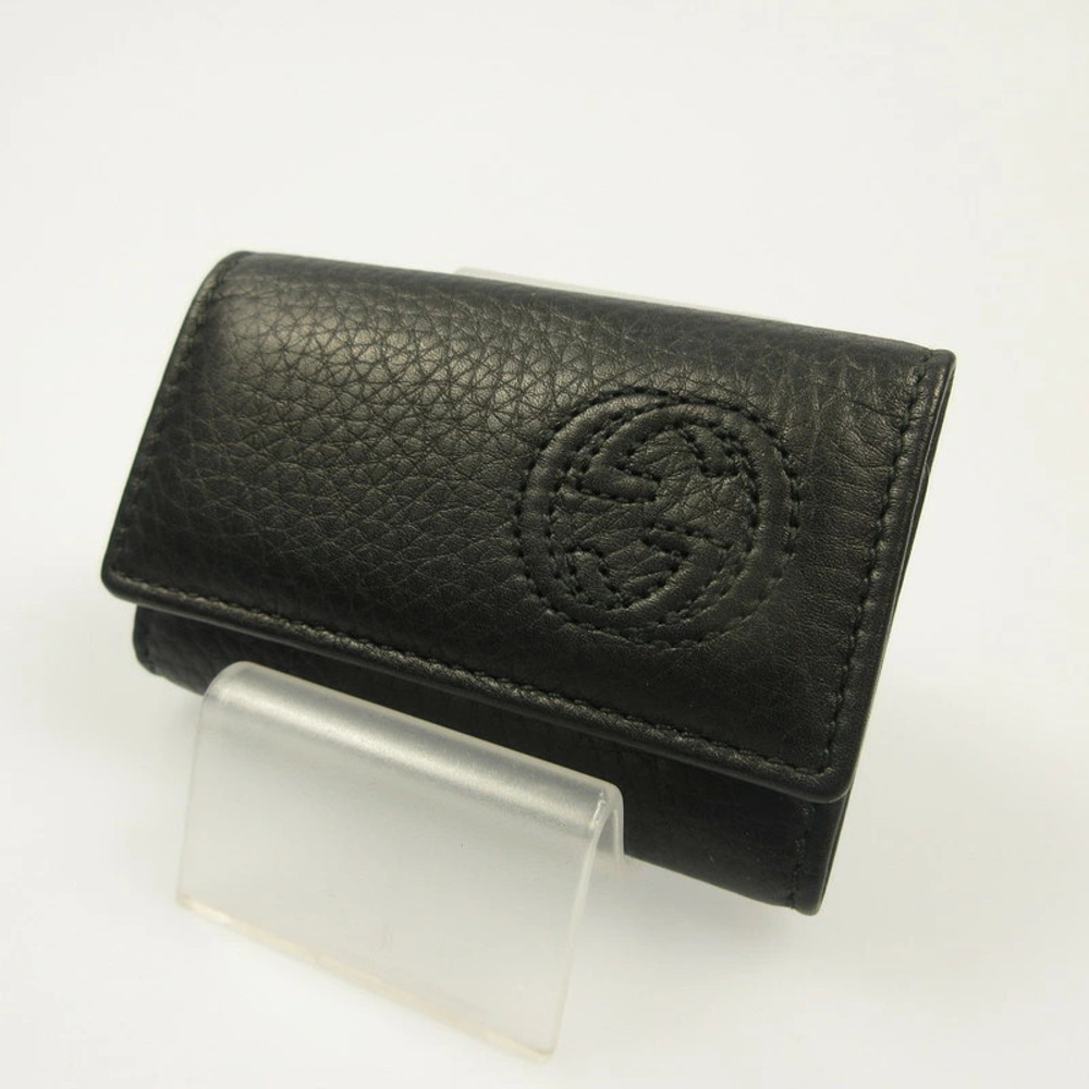 Gucci Calfskin Interlocking G Key Case